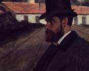 埃德加 德加 : Henri Rouart in front of His Factory